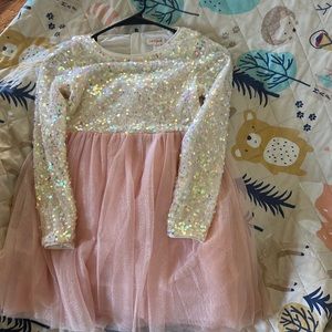 Very sparkly cat and Jack sequin dress size M 7/8